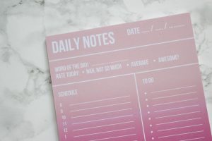 Planblok daily notes